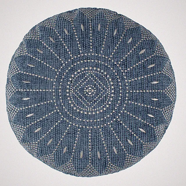 Adare Blue Round Pillow - Levtex Home