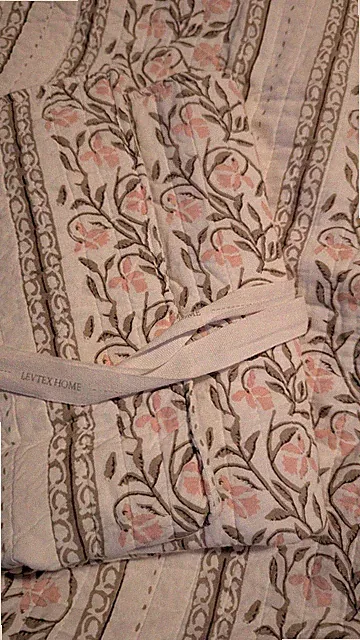 Adare Taupe & Peach Euro Sham Set of 2 - Levtex Home
