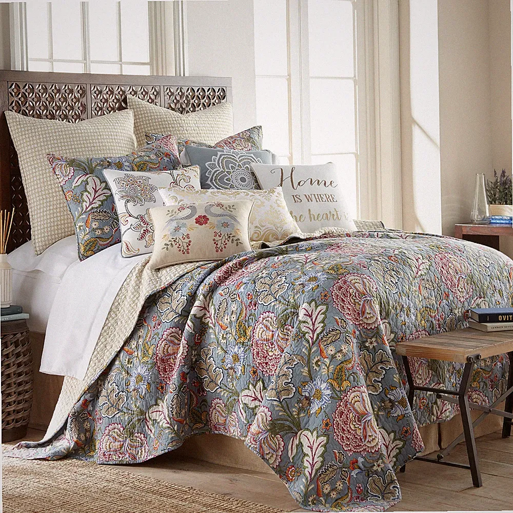 Angelica Floral Quilt and Pillow Sham Set - Levtex Home