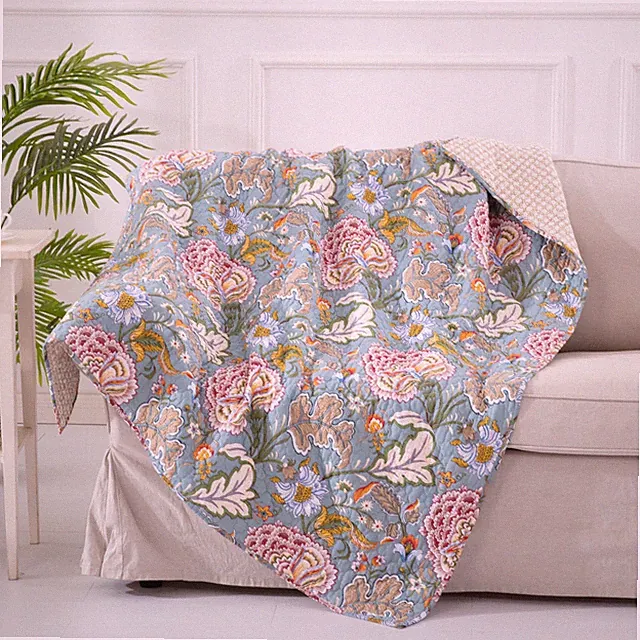 Angelica Floral Quilted Throw - Levtex Home