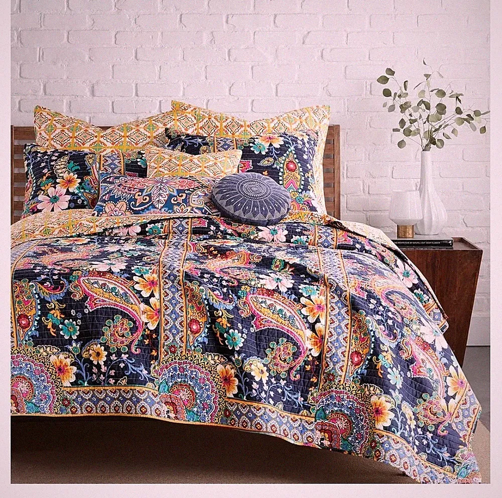 Bertelli Navy King Quilt Set - Levtex Home King/CalKing