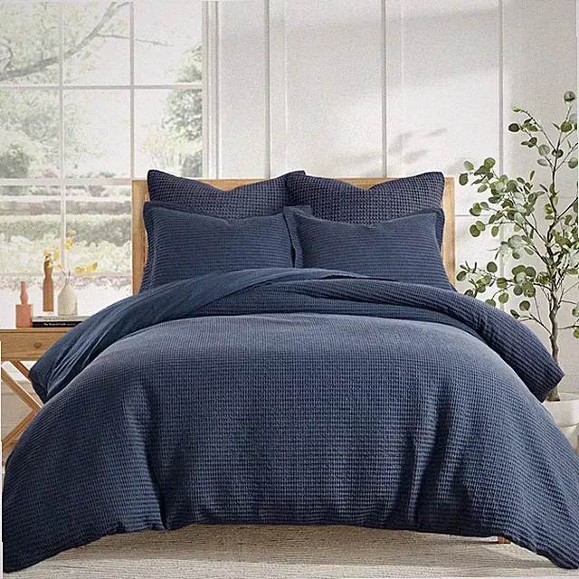 Cloud Waffle Navy King Comforter Set - Levtex Home