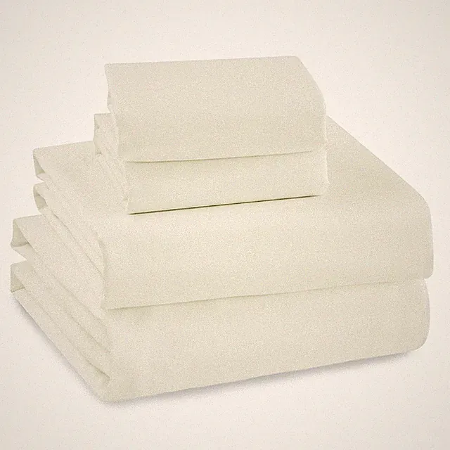 Cream 300TC Sateen Twin 3pc Sheet Set - Levtex Home