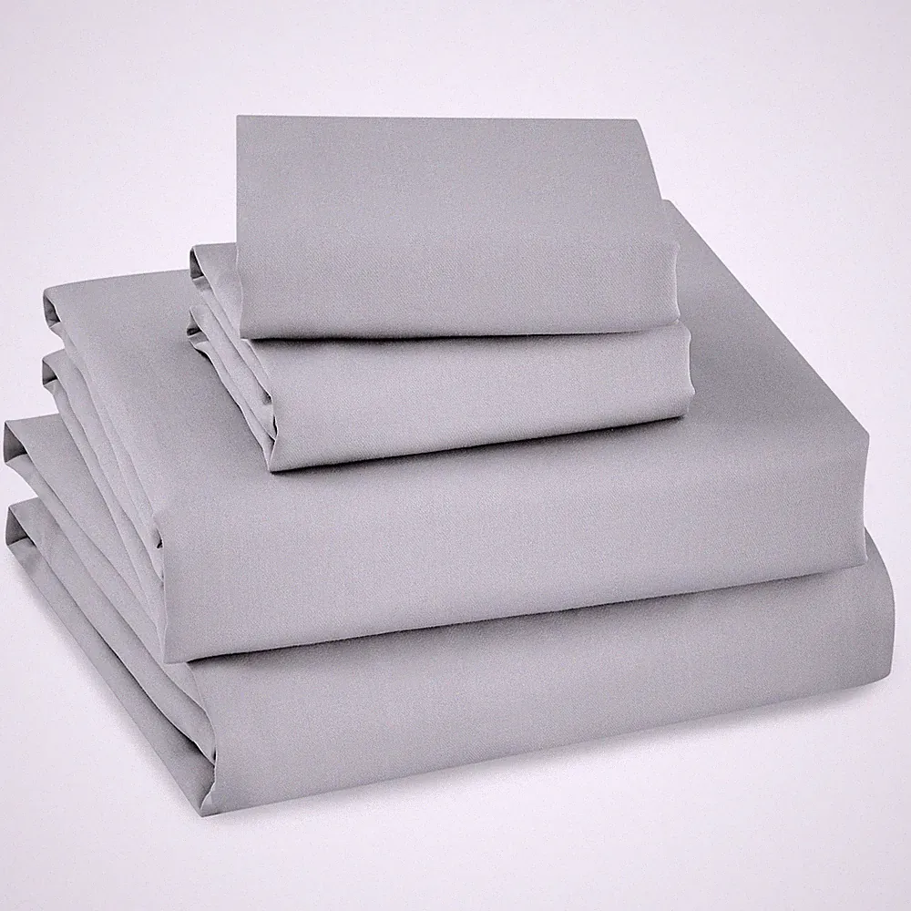 Gray Sateen King 4pc Sheet Set - Levtex Home
