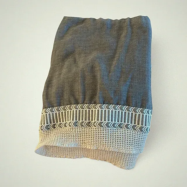 Levtex Bed Skirt Gorgeous Preppy Gray Trim Aztec Trible