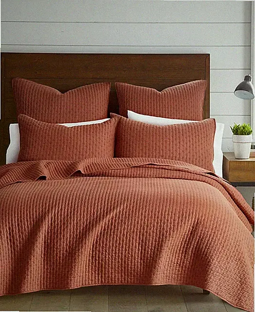 Levtex cross stitch adobe bedspread set 3 pieces