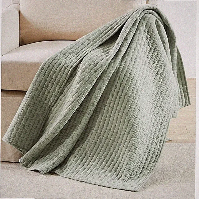 Levtex Cross Stitch Reversible Quilted Throw, 50" x 60"