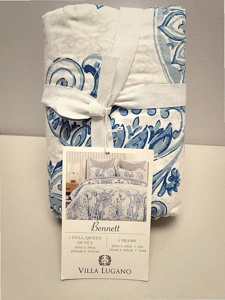 Levtex Home Bennett Full/Queen Duvet Cover Set Blue
