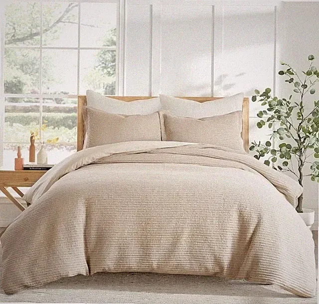 Levtex Home Cloud Waffle Cream King Comforter Set Cream (106 x 94)