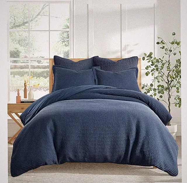 Levtex Home Cloud Waffle King Duvet Cover Set (106x94in) with 2 Pillow Shams