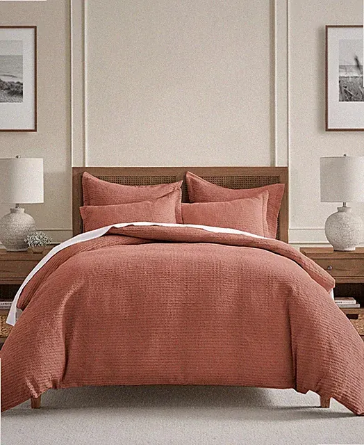 Levtex Home Cloud Waffle Textured 3-Pc. Duvet Cover Set, King/Cal King - Adobe