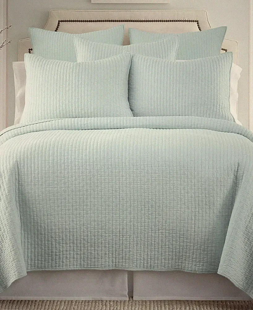Levtex Home Cross Stitch Stitching 3-Pc. Quilt Set, Full/Queen - Blue Haze