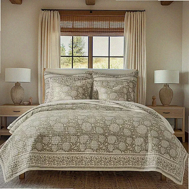 Levtex Home H2667 Quilt Set with Shams Adare Taupe FULL/QUEEN
