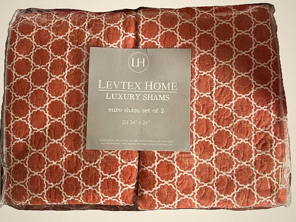 Levtex Home Luxury Euro Shams 26x26