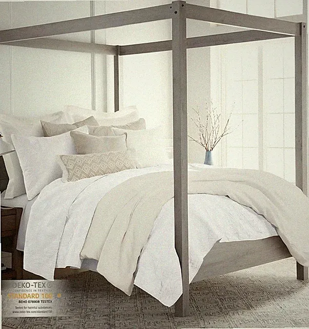 Levtex Home Luxury Quilt 100% Linen Front 100% Cotton Back King Size Bedspread