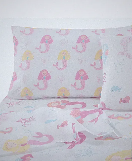 Levtex Home Mermaid Seahorse Under the Sea 3-Pc. Sheet Set - TWIN - Pink