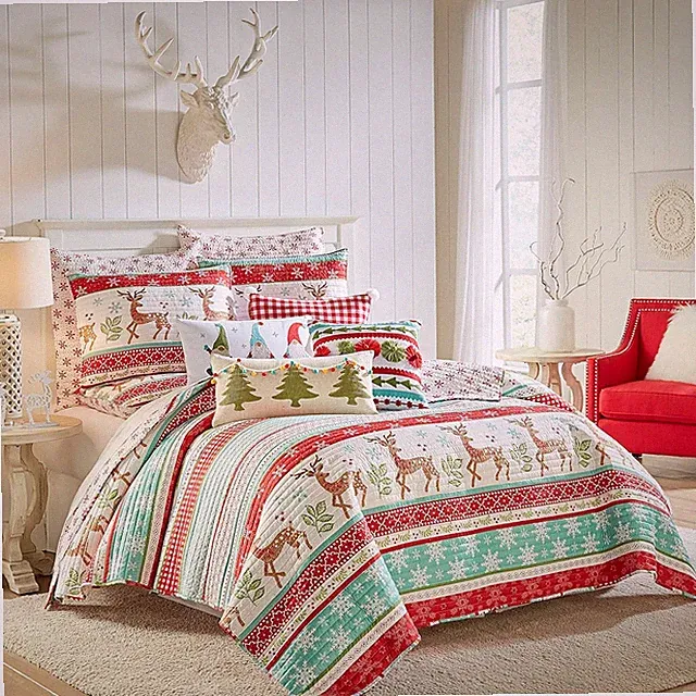 Levtex Home Merry Bright Collecion Let It Snow Quilt Set -Twin/Twin XL
