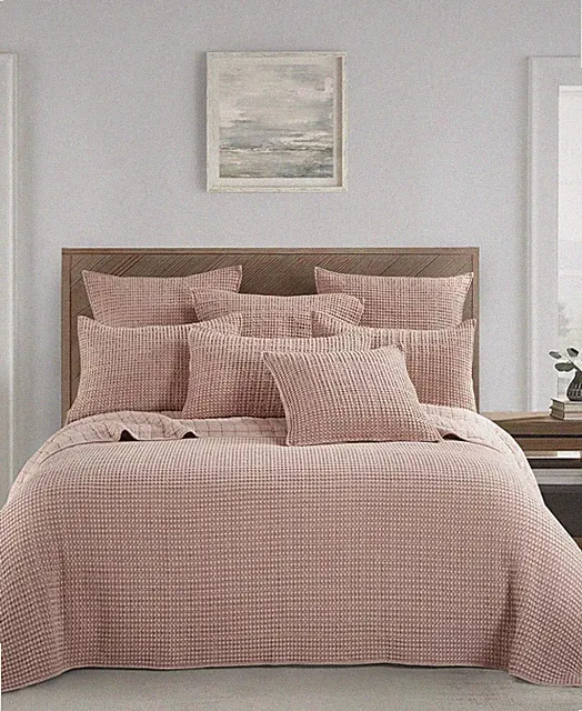 Levtex Home Mills Waffle Classic Cotton 3-Pc. Bedspread Set - Full - Blush