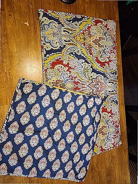 Levtex Home Moreno King Size Quilted Pillow Shams Set of 2 Reversible Paisley