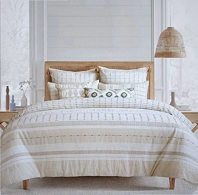 Levtex Home Pickford 100% Cotton Comforter Set with Shams King Beige