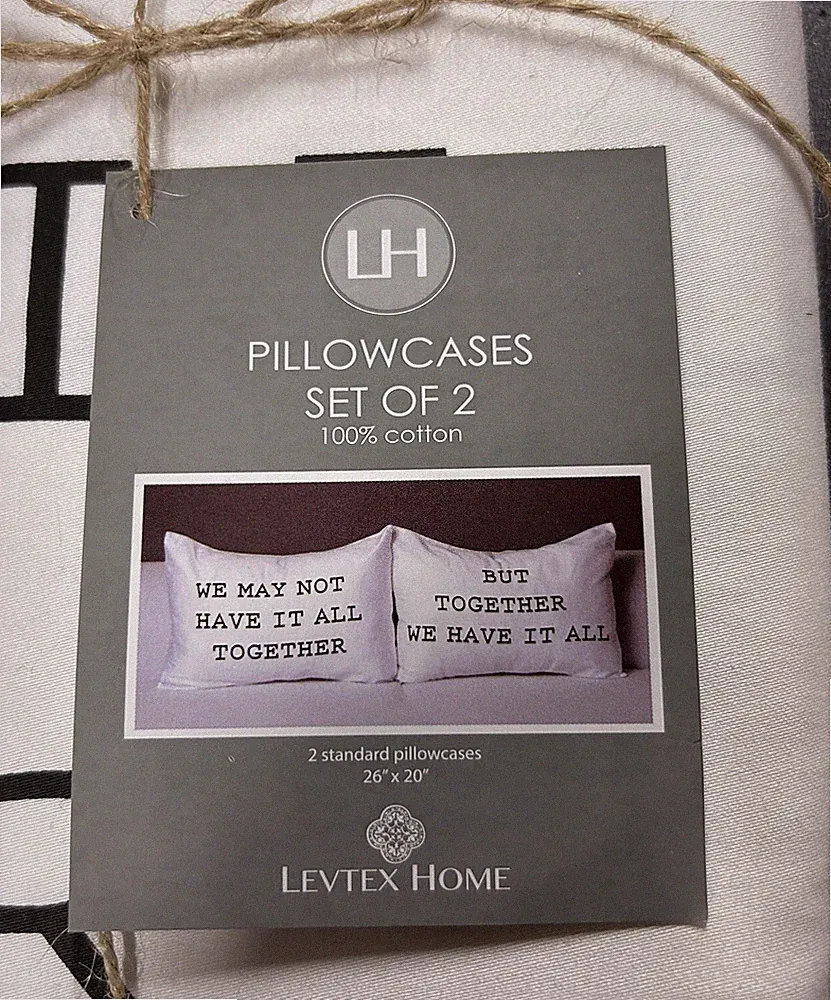 Levtex Home Pillowcases Pair ~ Nordstrom ~ 26” x 20” ~ New