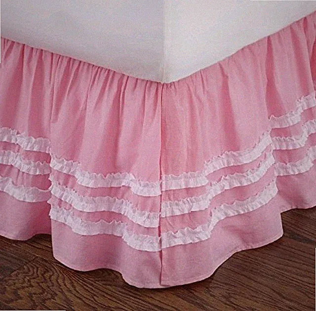Levtex Home Pink Ruched Twin Dust Ruffle