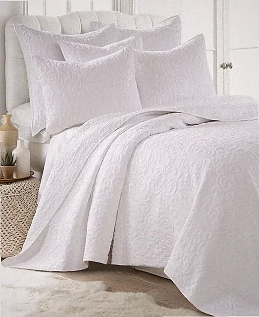 Levtex Sherbourne Quilted Stitch Quilt - Twin - White