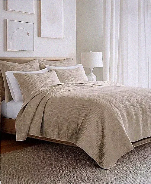 LevtexHome Cloud Waffle Textured 3-Pc. Quilt Set, Full/Queen